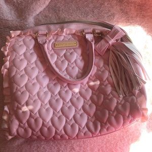 Betsey Johnson Quilted Hearts Bag